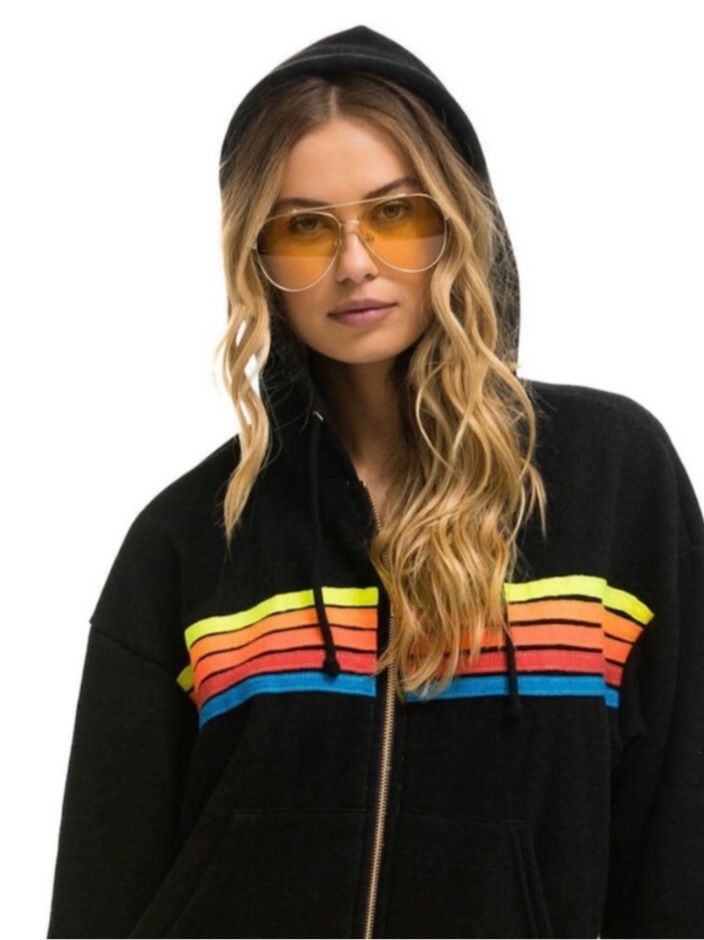 Aviator Nation relaxed stripe zip up 
Medium